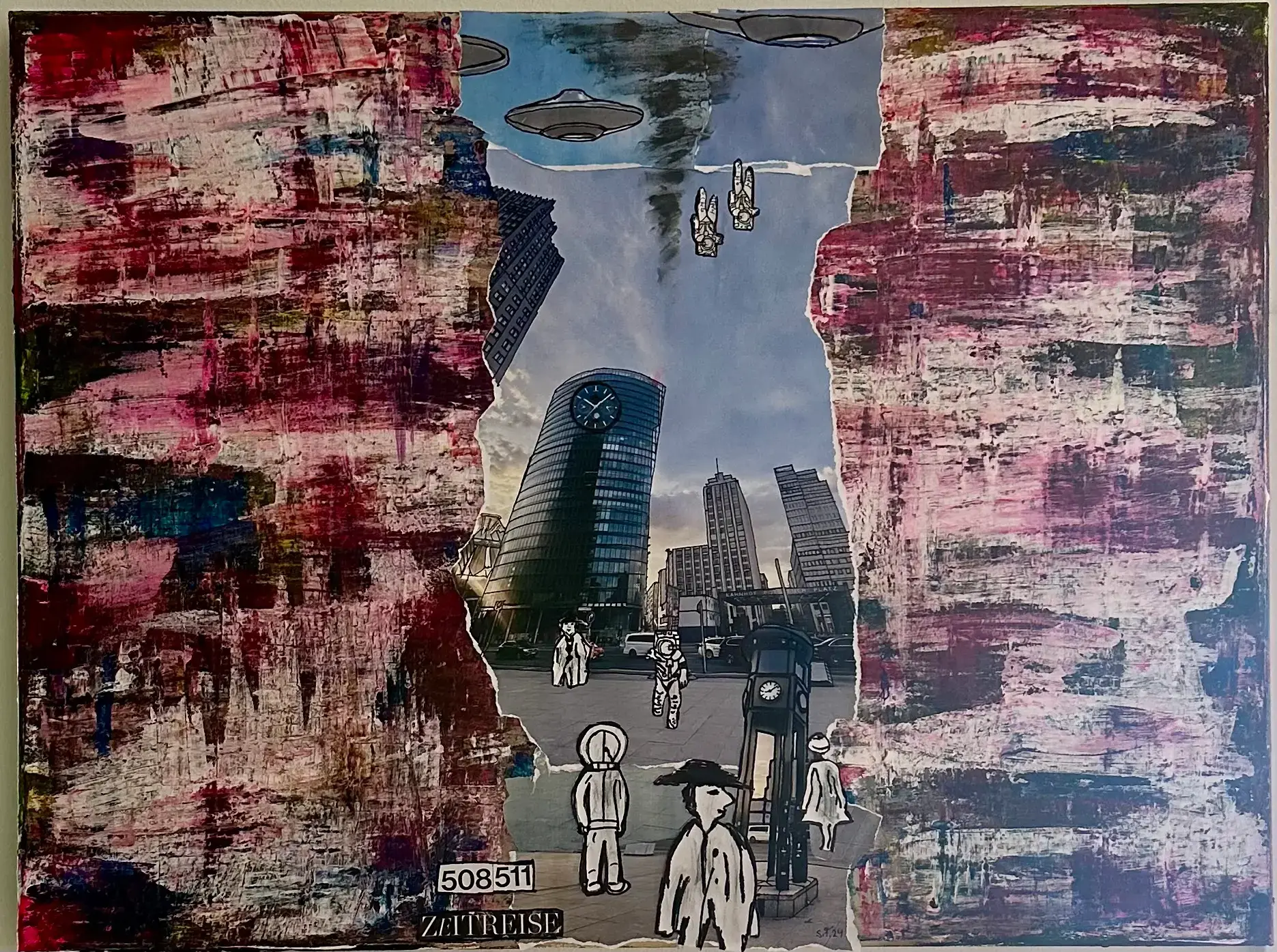 Suzy Forel, Mixed-Media-Collage Nr. 76