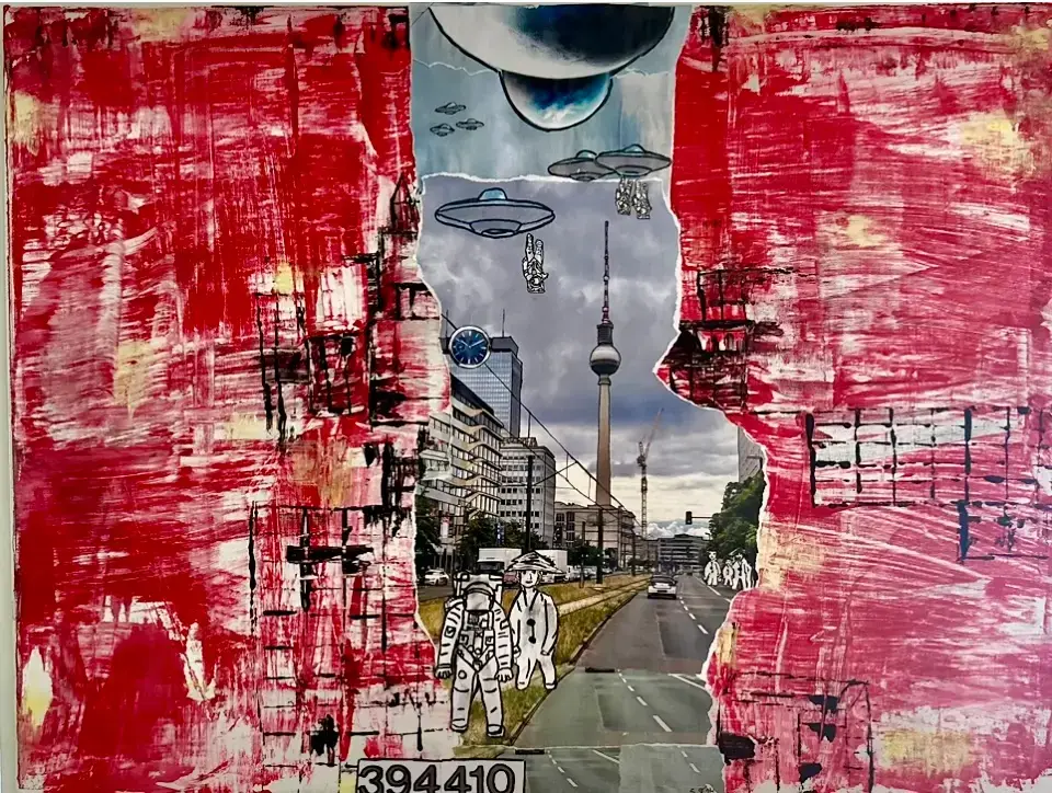 Suzy Forel, Mixed-Media-Collage Nr. 77