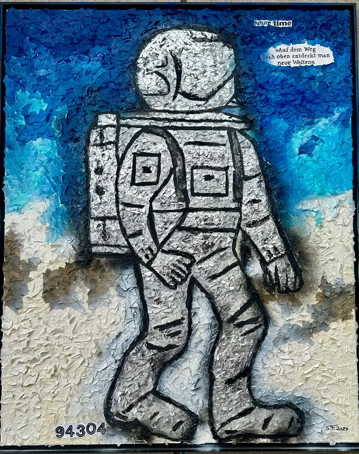 Suzy Forel, Mixed-Media-Collage Nr. 85, 2024